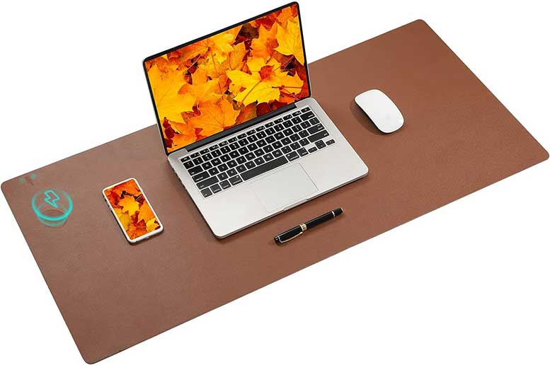 Firelison Leather Wireless Charging Mouse Pad