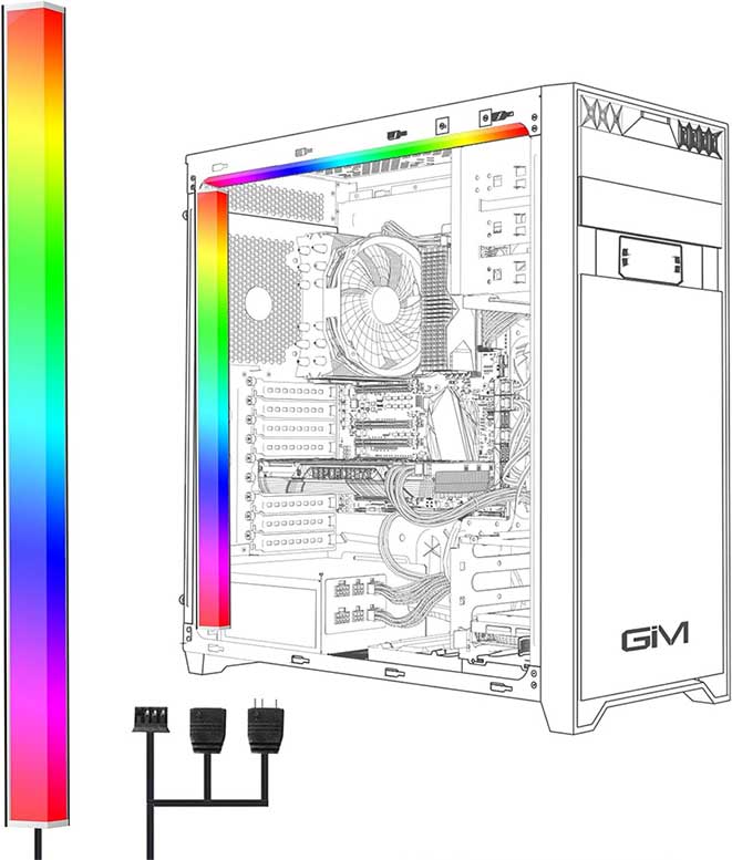 GIM KB-14 RGB PC Light Strip for Gaming Case