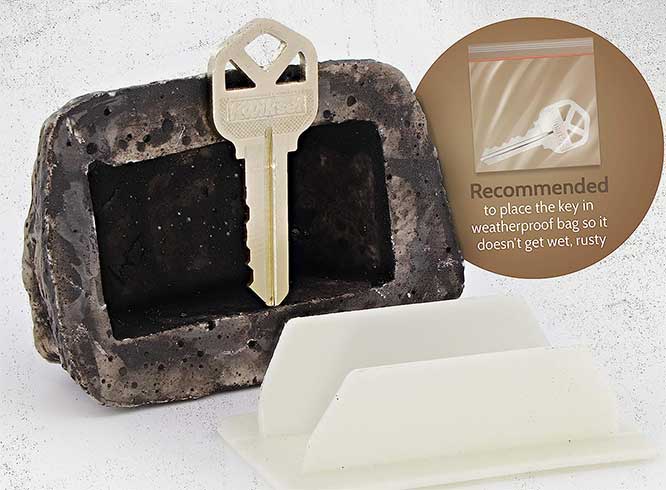 Lucky Line Hide-a-Spare-Key Fake Rock - Looks & Feels like Real