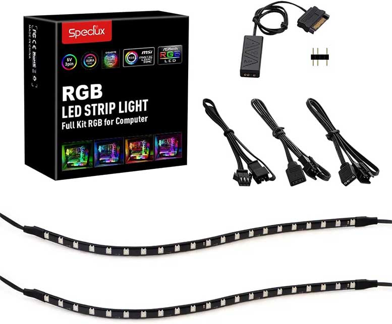 Speclux PC Addressable RGB LED Strip Lights Kit