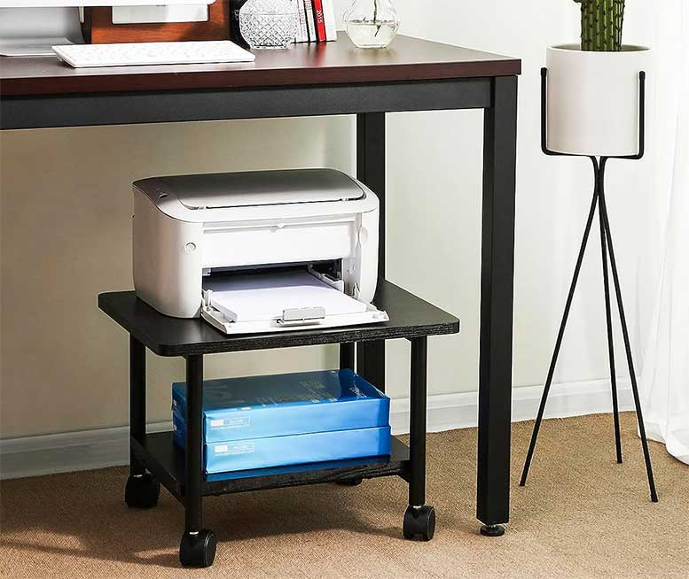VASAGLE-Industrial-Under-Desk-Printer-Stand