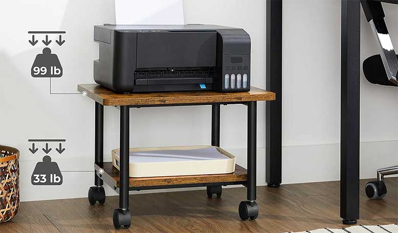 VASAGLE-Industrial-Under-Desk-Printer-Stand