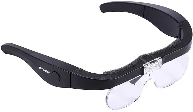 LED Magnifier Headset Review (Dilzekui Head Mount Magnifier with LED Light)  Model: MG82000MC 