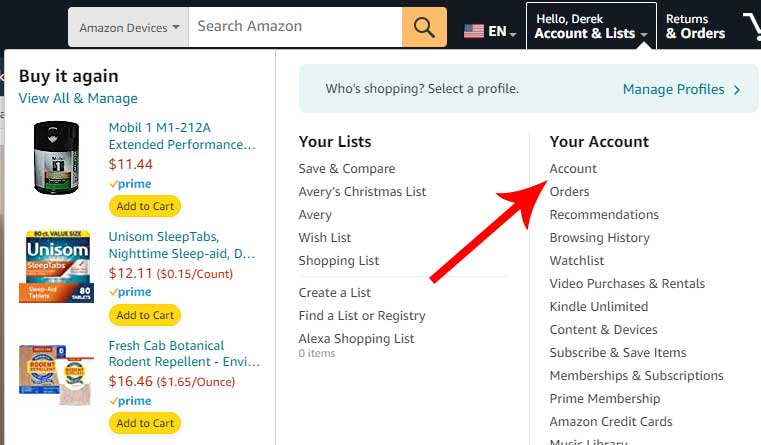 amazon-your-account-menu