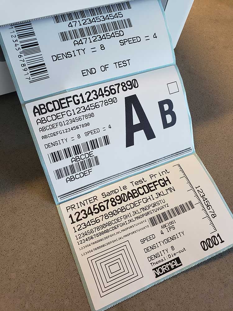 bpxx-thermal-label-printer-test print