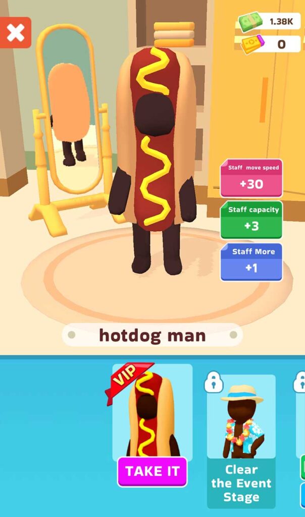 burger please hot dog man