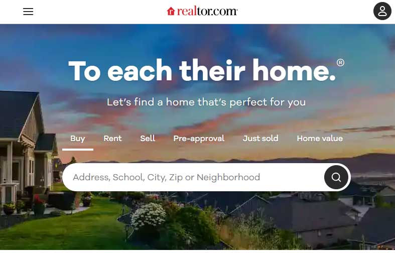 realtor dot com website