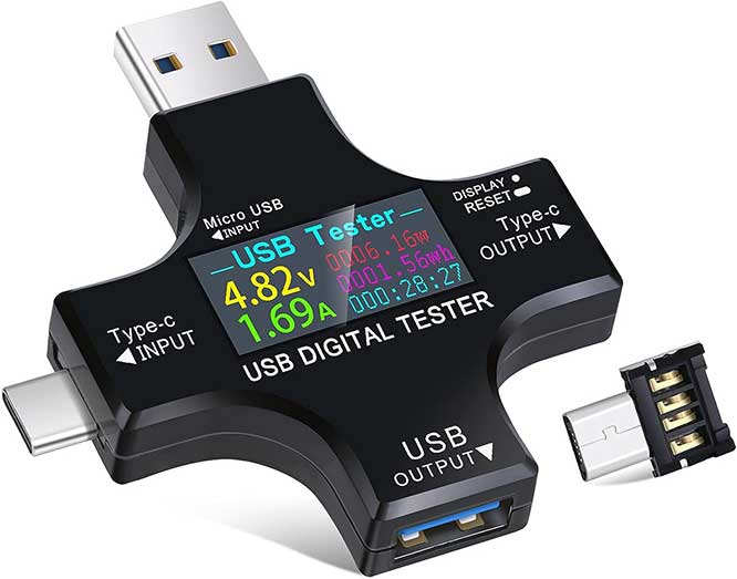 Eversame 2-in-1 USB Power Tester