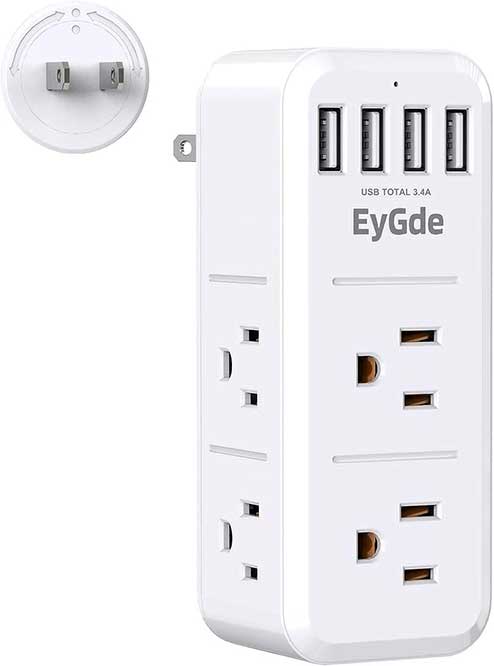 EyGde 2 Prong Power Strip Surge Protector