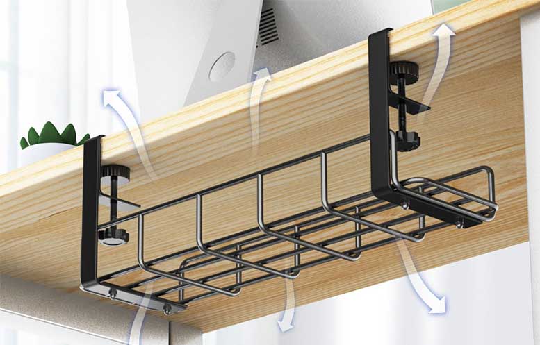 Reflying Under Desk Cable Management Tray, No Drill 2 x 15.7 in