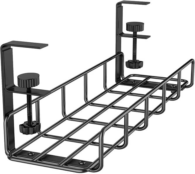 Reflying Under Desk Cable Management Tray, No Drill 2 x 15.7 in