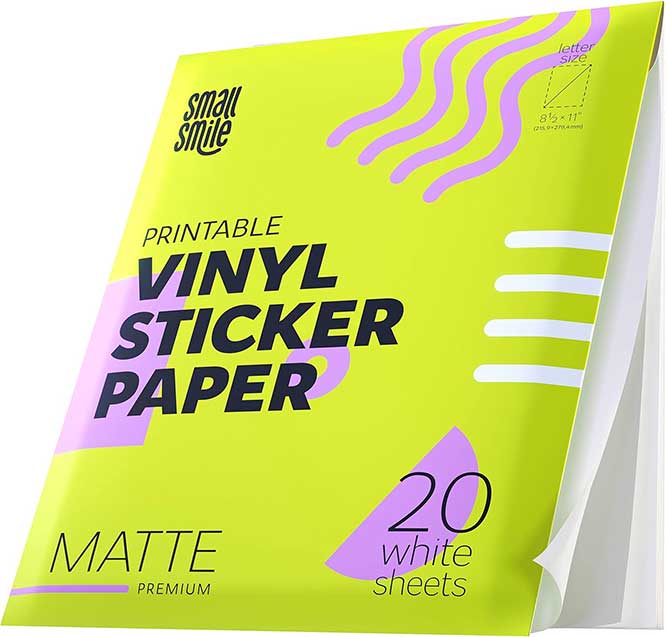 Small Smile Premium Printable Vinyl Sticker Paper