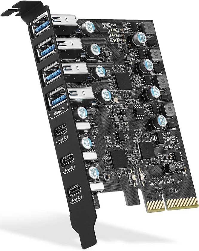 FANBLACK PCIe to USB 3-2 Gen 2 Card
