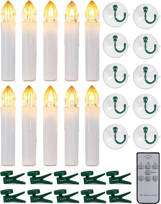 Homemory 10-piece Clip On LED Candle Lights