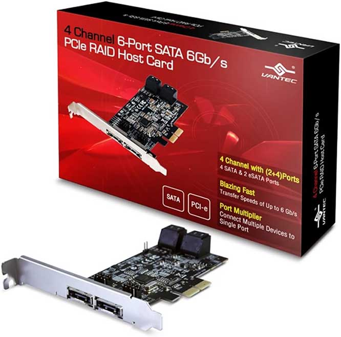 Vantec 4-Channel PCIe RAID Host Card