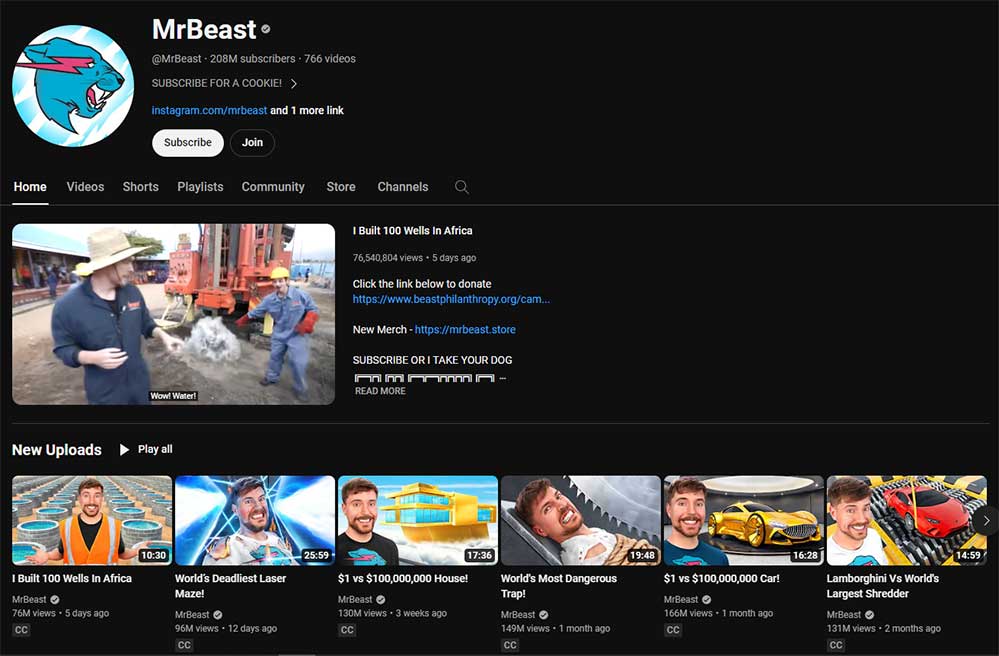 mrbeast youtube channel