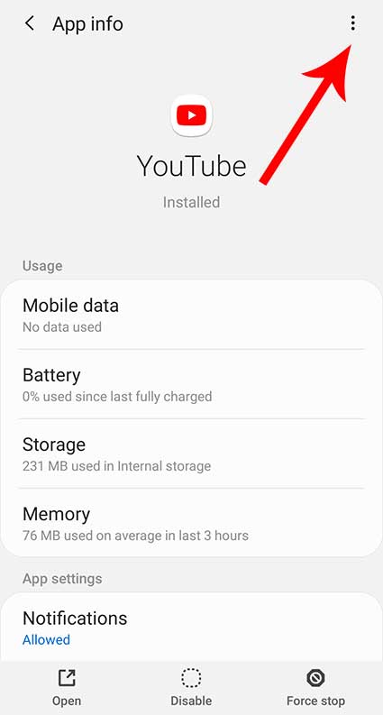 youtube app info