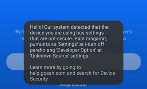 GCash-Error-Device-You-Are-Using-is-Not-Secure-screenshot