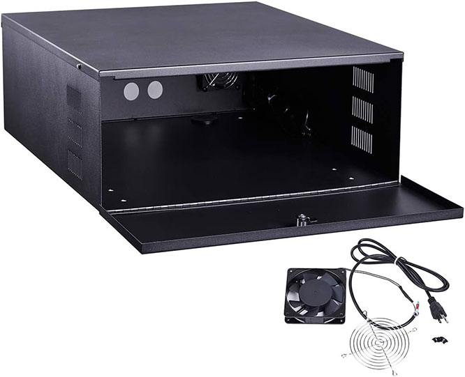 Kenuco Heavy Duty 16 Gauge DVR Security Lockbox with Fan