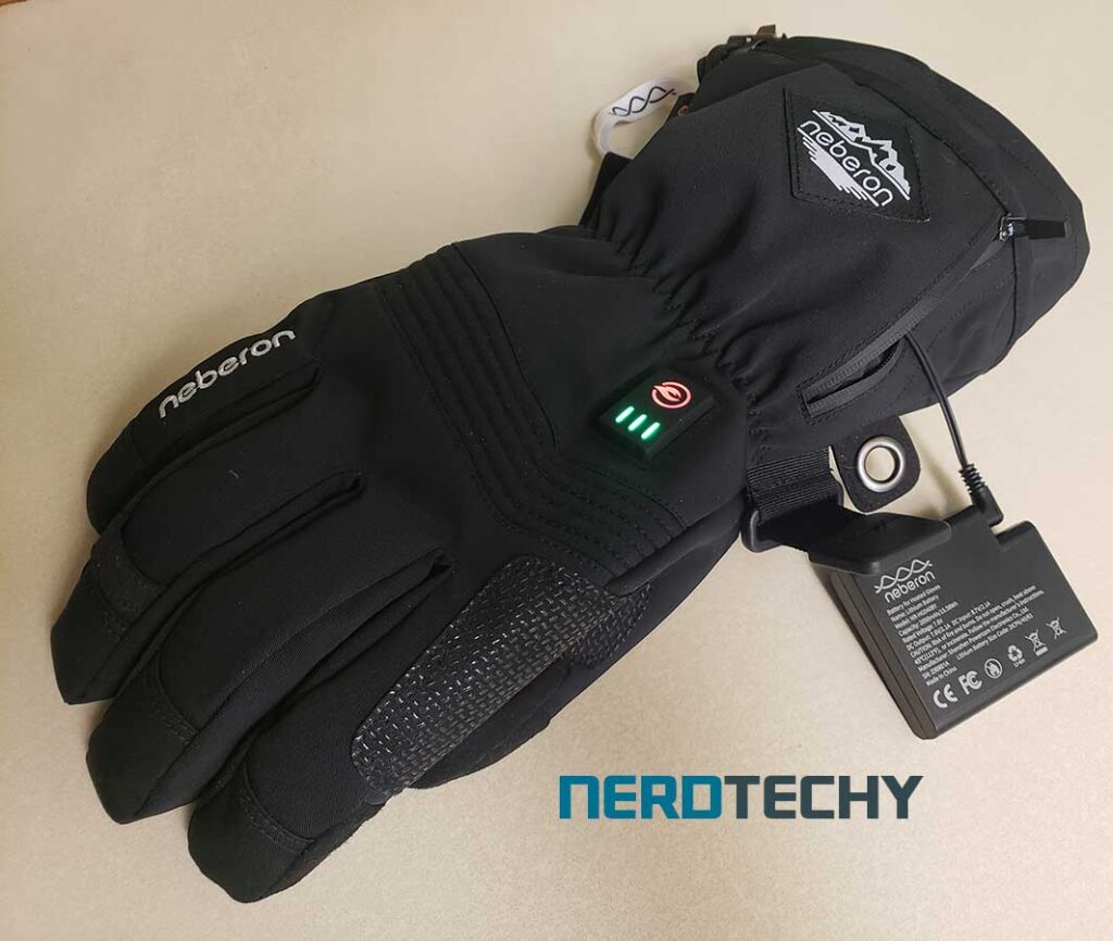 neberon-pro-series-battery plugged into glove