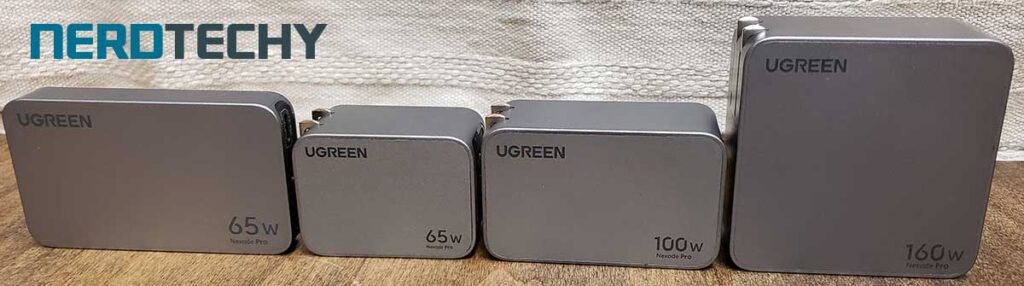 ugreen-nexode-pro-fast-chargers lined up