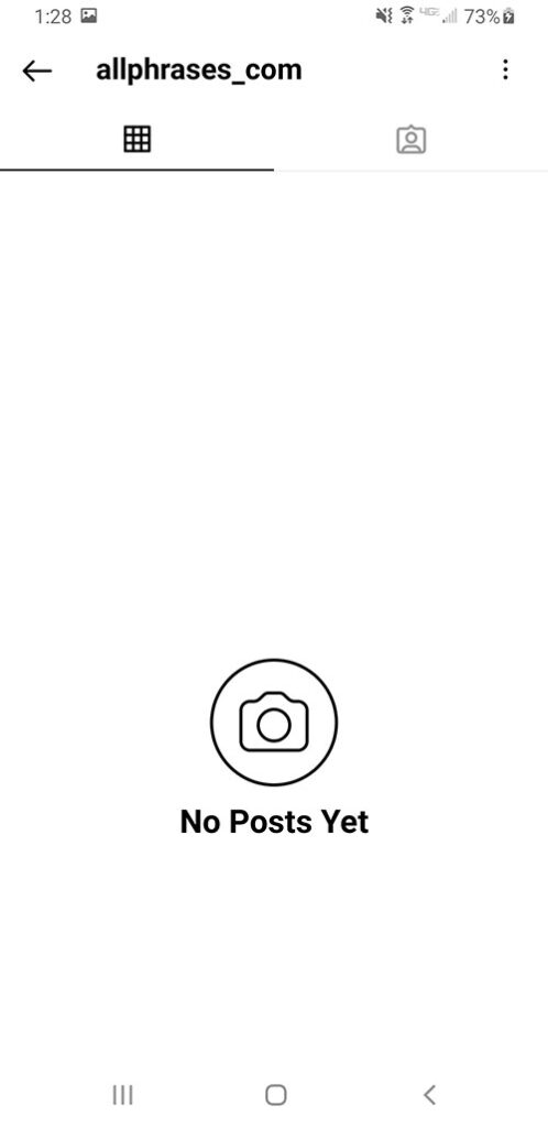 instagram profile no posts yet