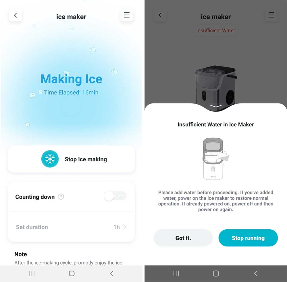 ecozy-smart-nugget-ice-maker app