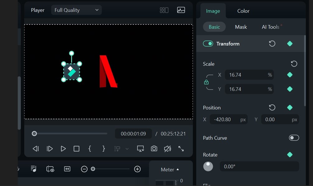 choosing the keyframe animation option