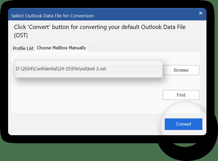 Stellar-Converter-for-OST select outlook data file for conversion