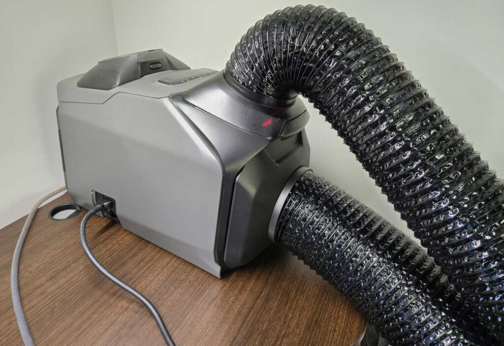 Ecoflow wave 3 with ducting attached