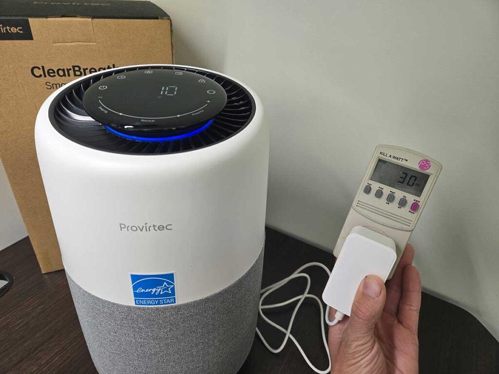 Provirtec ClearBreathe Smart Air Purifier AP-01 energy use