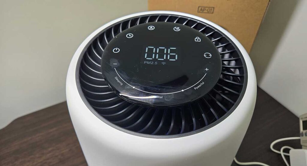 Provirtec-ClearBreathe-Smart-Air-Purifier-AP-01-touch panel