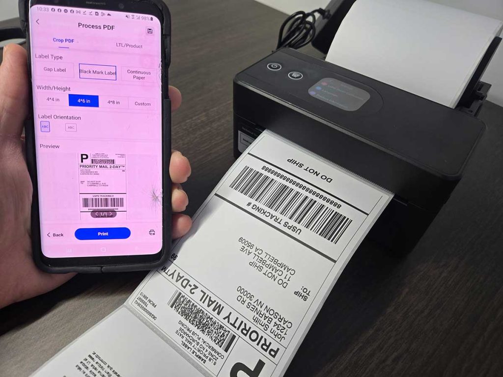 phomemo-sample-label-printed