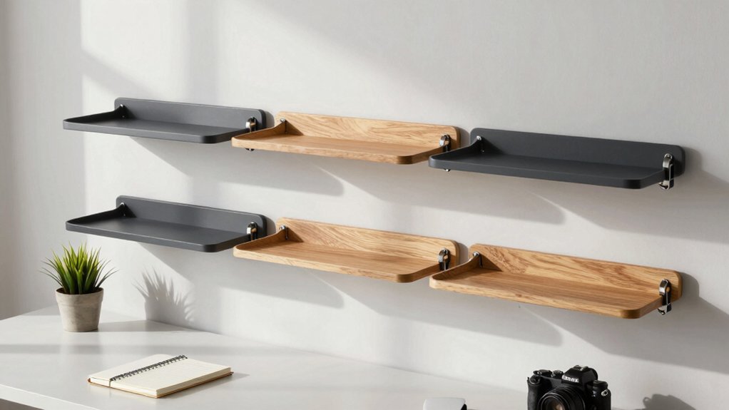 five clamp on desk shelves
