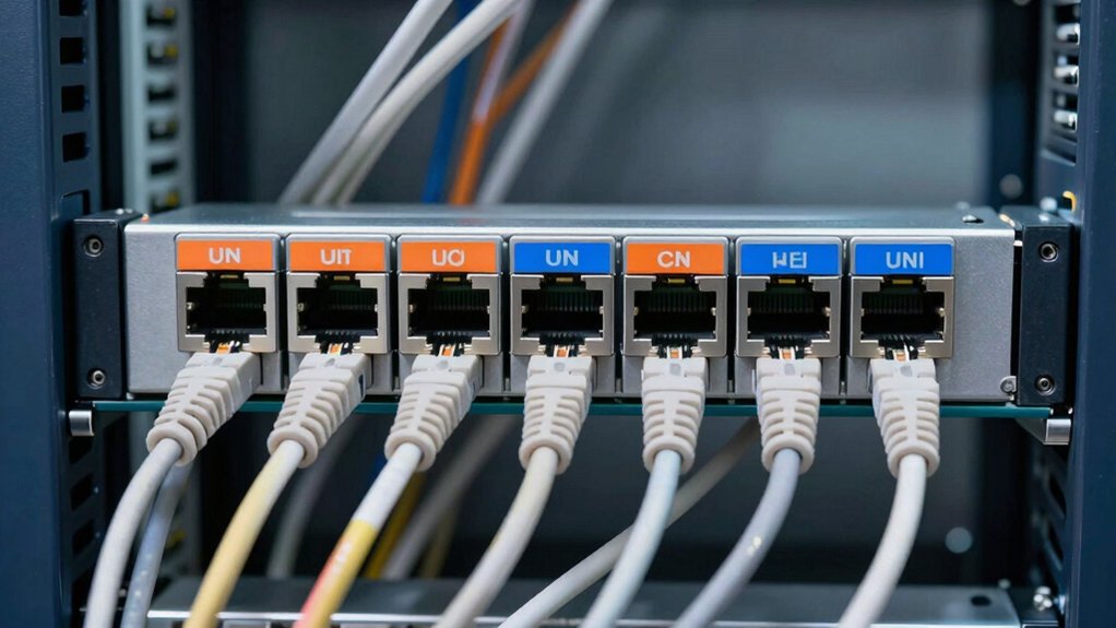 seven rj45 keystone couplers featured