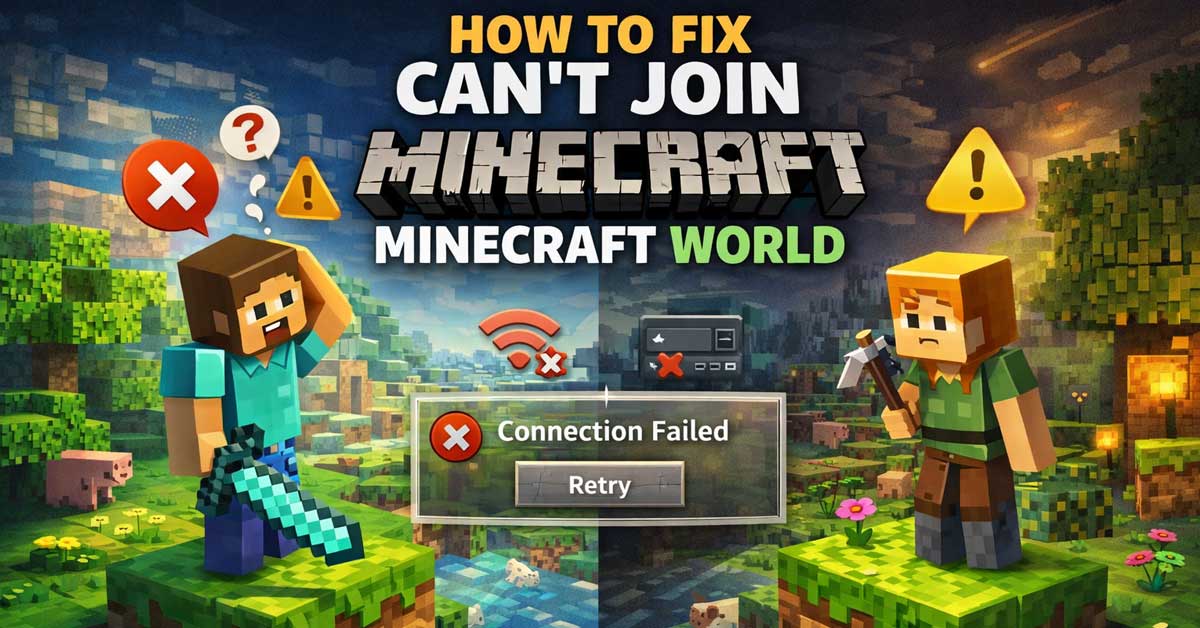 How to Fix Cant Join Friends Minecraft World