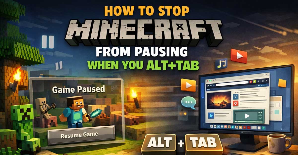 How to Stop Minecraft from Pausing When You Alt+Tab