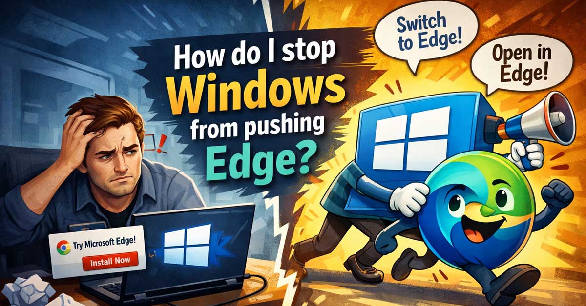 How to Stop Windows from Pushing Microsoft Edge