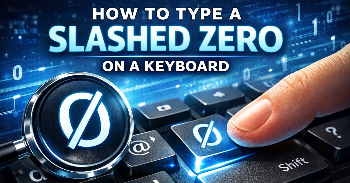 How to Type a Slashed Zero on a Keyboard