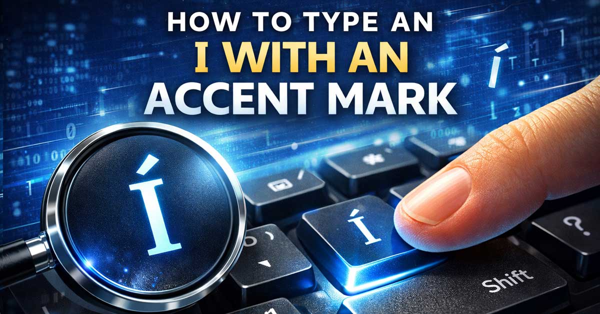 How to Type an I With an Accent Mark