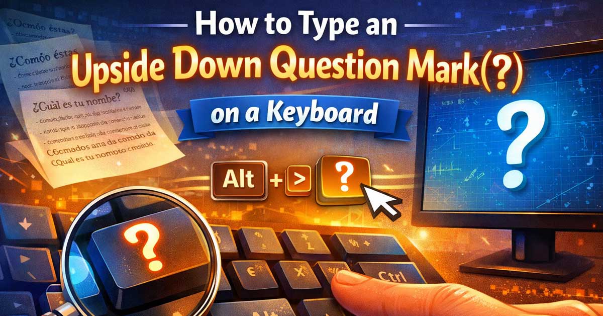 How to Type an Upside Down Question Mark on a Keyboard