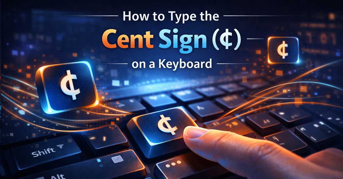 How to Type the Cent Sign on a Keyboard