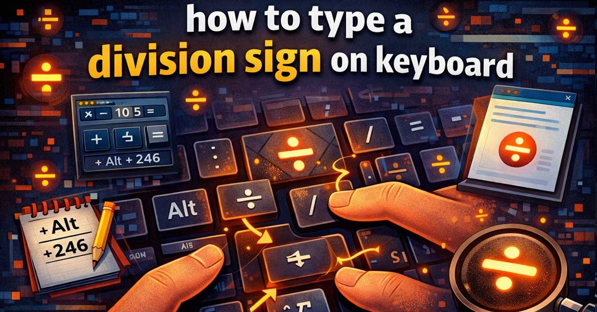 How to Type the Division Sign on a Keyboard