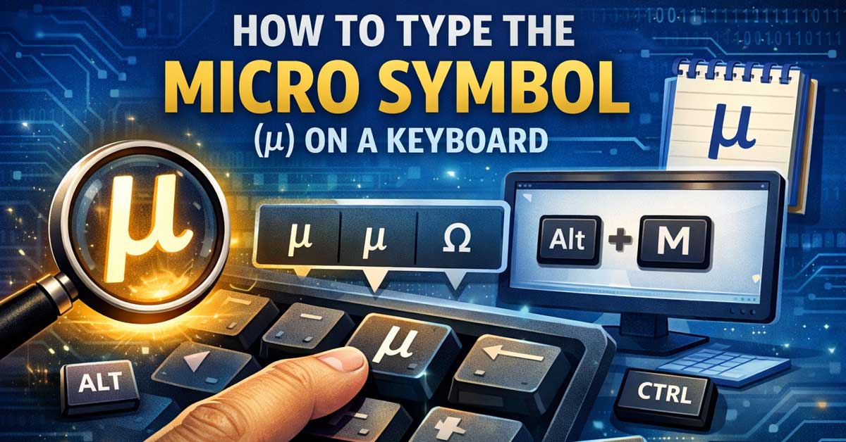 How to Type the Micro Symbol on a Keyboard