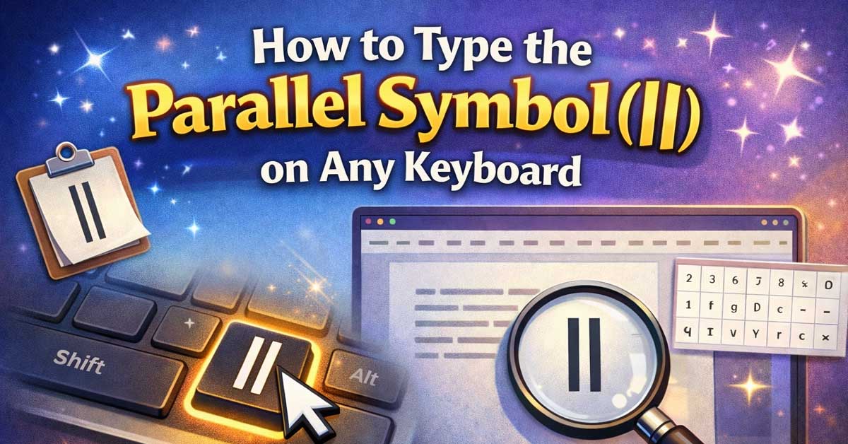 How to Type the Parallel Symbol on Any Keyboard