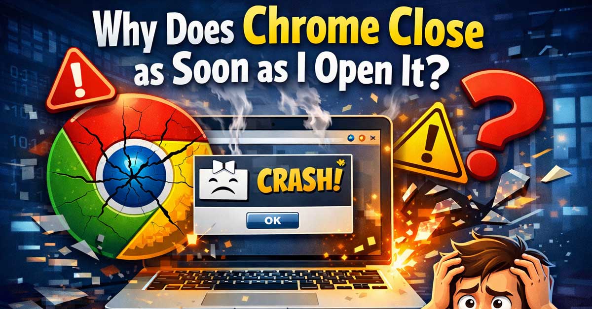 Why Does Chrome Close as Soon as I Open It