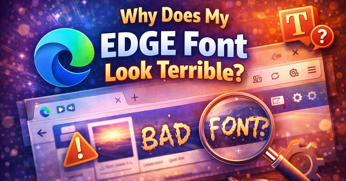 Why Does My Edge Font Look Terrible