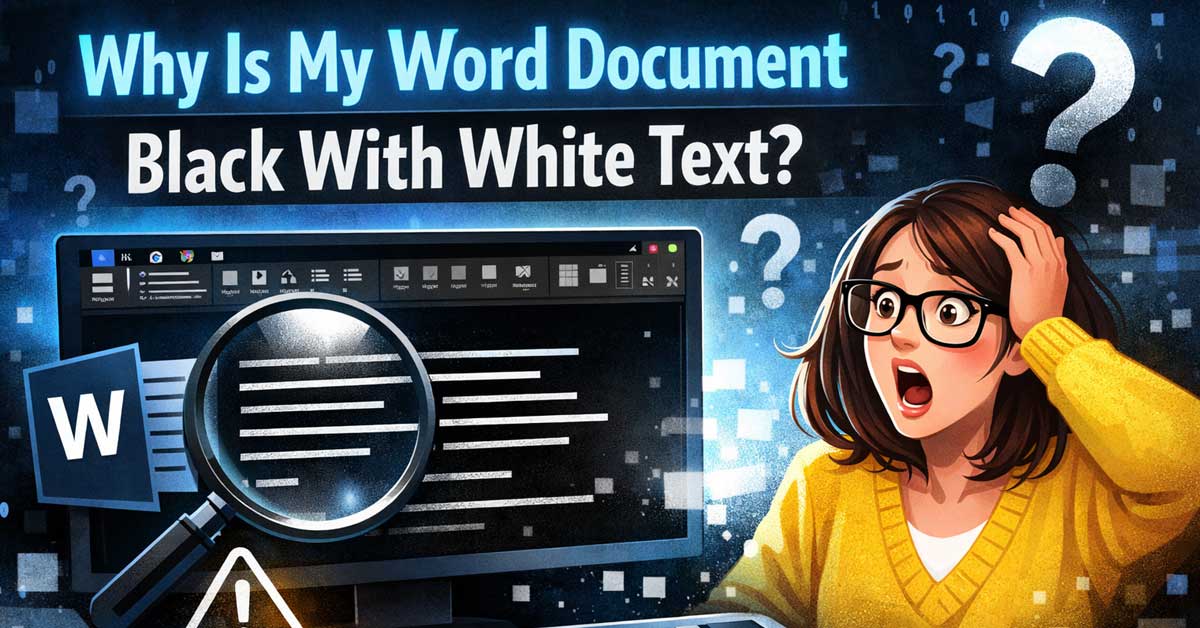 Why Is My Word Document Black With White Text