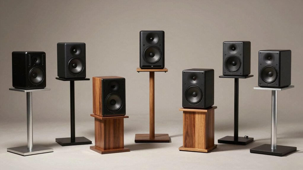 eight desk speaker stands for professional sound