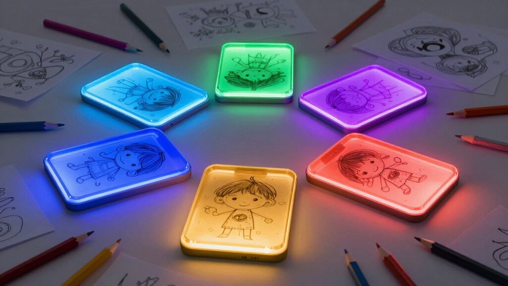 five tracing light pads for kids